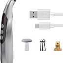 Acupuncture Pen Electronic - USB Rechargeable Pain Relief Electric - for Meridians Energy Pens Massager - Pain Relief Massage Tool with 3 Massage Heads & 2 Massage Gel - Gifts for Women & Men