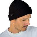 SUN NINJA Ski Beanie for Men & Women  Ultra Soft, Lightweight, Warm Ribbed Knit Winter Hats for Cold Weather & Outdoor Use (Black)