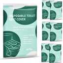 KISEER 60 Pcs Disposable Flushable Paper Toilet Seat Covers Travel Supplies Essentials for Airplane, Public Restrooms, Bathroom, Hotels, Camping, Kids or Adults