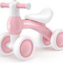 Baby Balance Bike for 1 Year Old Boys Girls 12-24 Month Toddler Balance Bike, 4 Wheels Toddler First Bike, First Birthday Gifts