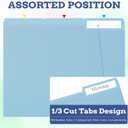 100 Packs File Folders Letter Size, 8.5 x 11 Colored File Folders 1/3 Cut Tab for Easy Labeling, for Home, Office, School Filing (290u)