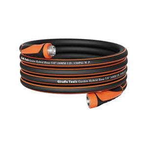 Giraffe Tools Garden Hose 5/8", Water Hose Heavy Duty, Flexible, Lightweight Hybrid Hose with Swivel Handle, 50ft Male to Female Fittings, Burst 600 PSI