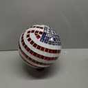 Alpine Corporation 10" Diameter Indoor/Outdoor Glass Mosaic Gazing Globe Yard Decoration, Patriotic Design