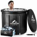 Cold Plunge - XXL Upgraded 136 Gallon Ice Bathtub With Cover Freestanding Bathtub| Portable Ice Bath With 5 Layers Surface Tech | Inflatable for Outdoor and Camping Recovery & Cold Water Therapy (35"-136Gallon, Black)