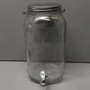 2 GALLON Glass Drink Dispensers for Parties, Original Mason Ice Beverage Dispensers, Glass Water Dispenser with Spigot, Laundry Detergent Dispenser, Lemonade Dispenser