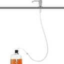 Commercial Kitchen Hand Soap Dispenser Pump, Brushed Nickel, Stainless Steel Liquid Soap Dispenser with 47" No-Spill Extension Tube