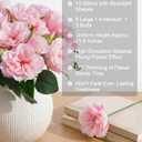 florisso Light Pink Rose Artificial Flowers - 13 Branches Faux Roses for Vase Decor, Wedding Centerpieces & Living Room Accents (Silk Artificial Roses)