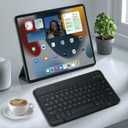 Bluetooth Keyboard for iPad, Rechargeable Slim Portable Wireless Keyboard for iPad Tablets, Compatible for All iOS/Windows/Android System Devices-Black
