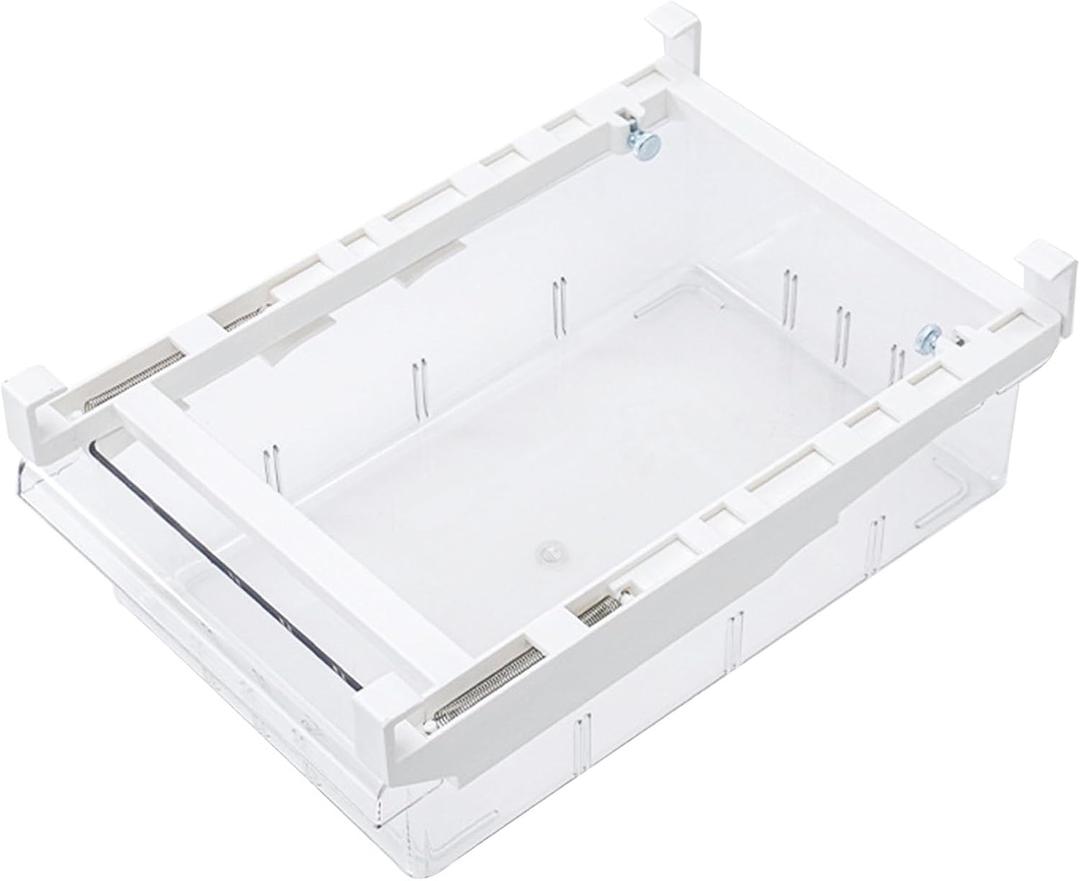 Refrigerator Drawer, Large Capacity Transparent Rectangular Fridge Under Shelf Drawer Fridge Organizer Bin For Cheese, Deli Meat, Drinks, Fruit, Vegetable