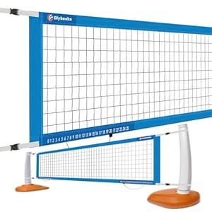 Olybeaka Reinforced Anti-UV Replacement Pool Volleyball Net with Scoring Clamps, 15-29 ft Adjustable Length - Easy Set Up and Long Lasting