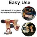 Top Post Knife Blade Master Switch 12V 24V Battery Disconnect Cut Off Shut Off for Auto Car RV-Marine Boat Truck Vehicle (Negative,Vertical)