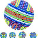 Sensory Activity Ball,Sensory Activity Board 3D DIY Upgrade,Fidget Toy for Calming, Stress, Anxiety, ADHD & Autism,Kids 3+ & Adults,with 16 Strings(Blue)