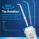 Waterpik Cordless Pearl Rechargeable Portable Water Flosser for Teeth, Gums, Braces Care and Travel, Extra Quiet, 4 Flossing Tips - ADA Accepted, WF-13 White