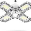 NEBO HIGH BRIGHT 9000 Garage Light | 9000 Lumens, Screws Into Standard Bulb Sockets, Adjustable Panels, Energy Efficient LED Shop Lights, No Rewiring Required, Great for Basements & Attics