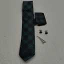 Men Neckties Men's Ties Striped Plaid Wedding Party Necktie Accessories for Business Suits Gift Handkerchief Cufflinks
