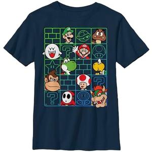 Boy's Nintendo Mario Characters Wall T-Shirt, Large