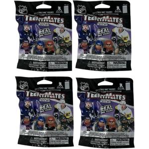 Teenymates Party Animal 2025 NHL Series 11 Hockey Figures Gift Set Party Bundle, Lot of 4 Mystery Packs