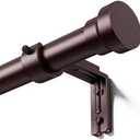 YaFex Curtain Rods 32-144 Inch, Heavy Duty 1 Inch Adjustable Curtain Rod for Windows, Bronze Extra Long Window Treatment Rods, Modern Design, Easy Installation