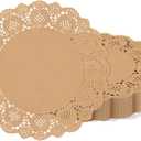 WYTAOHZL 300 Pieces Lace Paper Doilies for Tables 12 Inch Round Brown Paper Doilies for Food Cakes Desserts