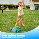 SLOOSH Bubble Lawn Mower Toddler Toys - Spill-Proof Bubble Machine Pretend Gardening Play Toy for Age 1 2 3 1-3 Year Old Baby Boys Indoor Outdoor Use, Easter Basket Stuffers Birthday Gifts (Blue)