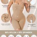 Strapless Shapewear Bodysuit Butt Lifter Body Shaper for Women Under Dress Tummy Control full Body Shapewear, L