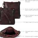Leather Crossbody Bags for Women - Ladies Sling Handbags - Medium Cross body Purses Handbags - Purses For Women