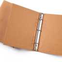 A5 Binder 3 Ring, A5 Binder, 2pcs Kraft Paper 3 Round Ring Binder Cover Protector for Journal Note Book Carrying Around Notes (A5-3Ring)