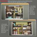 NETEL Under Sink Organizers and Storage, 2 Tier Expandable Under Cabinet Organizer Shelf with 4 Baskets and 4 Panels, Expandable Shelf for Cupboard, Kitchen, Bathroom, Shoe Storage Rack