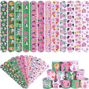 Serencatcher 48PCS Soccer Slap Bracelets Bulk for Kids, Soccer Party Favors Pink Soccer Slap Wristbands for Girl Soccer Birthday Party Supplies Gifts Sports Football Themed Party Decorations Serencatcher 48PCS Soccer Slap Bracelets Bulk for Kids, Soccer Party Favors Pink Soccer Slap Wristbands for Girl Soccer Birthday Party Supplies Gifts Sports Football Themed Party Decorations