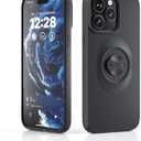 Bike Phone Case Compatible with iPhone 14 Pro Max, Slim Shockproof Cover with Secure Lock-in Design, Fits Quarter-Turn Mounts Using Garmin-Style Interface Black