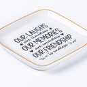 Piudee Friendship Gifts for Women Best Friend Jewelry Dish, Our Laughs are Limitless, Our Memories are Countless, Our Friendship is Endless Unique Gifts for Women, Female Friend Birthday Christmas