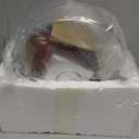 MAXvolador Industrial Semi Flush Mount Ceiling Light, Clear Glass Pendant Lamp Shade, Farmhouse Lighting for Hallway, Vintage Hanging Light Fixtures (Large, Black)