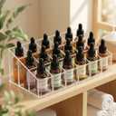 Essential Oil Holder,18 Slots Plastics Essential Oil Storage,for Bottles Perfumes and Nail Polish Shelf,Essential Oil Organizer,Makeup Storage Rack