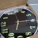 12-Inch Glow in the Dark Wall Clock – Luminous Silent Non-Ticking Quartz Wall Clock with Night Light Function, Bold Easy-to-Read Numbers for Bedroom, Living Room & Office