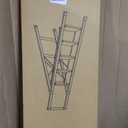 5 Step Ladder, Folding Step Stool, Lightweight Aluminum Foldable Ladder for 10 Foot High Ceiling with Anti-Slip Wide Sturdy Pedal and Handgrip, Multi-Use for Home (300 lbs Capacity) - Champagne Gold