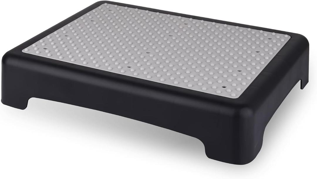 One Step Stool for Adults & Seniors, Indoor/Outdoor Portable Stair Assist, Platform Step, Non-Slip Bathroom, Step Stool for Car, Bedside, Office, Shower, Stairs, Bed, 450lbs Capacity (Grey)