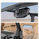 KEMIMOTO Rear View Mirror and Side Mirror, Convex Wide View Break Away 360 Adjustable, Compatible with Can-Am Defender & Defender Max