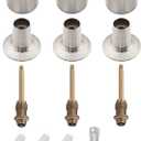 Bathtub& Shower 3-Handle Remodel/Rebuild Trim Kit Replacement for Price Pfister Verve, 3 Knob HandleBrushed Nickel