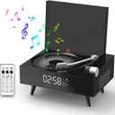 CD Player Portable with Bluetooth for Home Desktop, Dual Stereo Speakers, FM Radio, 3600Mah Battery, Remote Control & LED Display, MP3/WAV Retro Disc Player, Nostalgic Decor Gift, Support USB/AUX