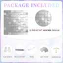 Shimmer Wall Backdrop Silver Wall Panels 12Pcs Square Sequin Shimmer Wall Backdrop Decoration for Birthday Party,Wedding, Anniversary