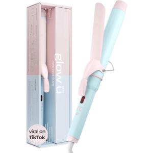 Curling Iron 1 1/2 Inch - 7.3" Long Barrel Ceramic Hair Curler for Blowout, Beach Waves - Curling Wand Designed for Long Hair - Cotton Candy