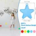Lenwen 80 Pcs Balloon Weights Plastic Colorful Weights for Balloons for Birthday Party Decoration Wedding Holiday Celebration(Star Shaped,Rainbow)