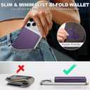 TUCCH for Magsafe Wallet with 6 Card Holders, RFID Blocking [Clear ID Window] PU Leather Men Women Folio Magnetic Phone Wallet for iPhone 17/16/15/14/13/12/Plus/Air/Pro/Pro Max Series, Dark Purple