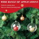 10PCS Clear DIY Christmas Plastic Fillable Ornaments for Crafts Empty Transparent Small Balls to Fill Hanging Decorative for Birthday Valentines Day Wedding DIY