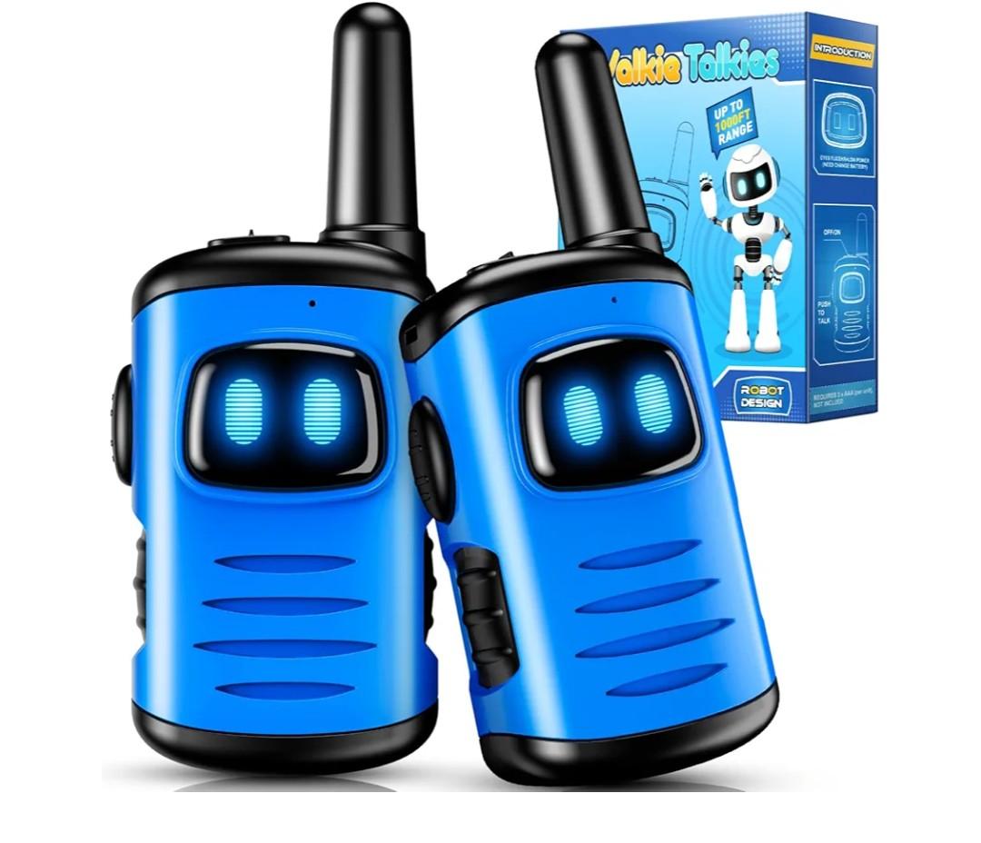 Kids Walkie Talkies Toys for Boys: comedyfun Mini Robots Walkies Talkies 2 Pack Easter Birthday Gifts for 3 4 5 6 7 8 Year Old Boys Toys Age 4 5 6 7 8 Basket Stuffers Camping Outdoor Games