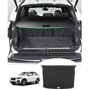 Powerty Cargo Cover for 2019-2025 2026 BMW X5 Trunk Cover Retractable Trunk Shielding Shade X5 Accessories Cargo Luggage Cover Black