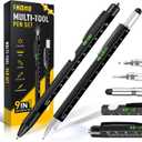 Stocking Stuffers for Men Adults, Gifts for Men 9 in 1 Multitool Pen, Mens Christmas Gifts for Dad, Boyfriend, Grandpa, Husband, Birthday Gifts for Men Who Have Everything, Birthday Gifts for Men (Black)