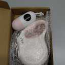 Fida Retractable Dog Leash for Small Breed up to 26 lbs, 16 ft Pet Walking Leash with Dispenser and Poop Bags, Anti-Slip Handle, Reflective Strong Nylon Tape, One-Handed Brake (S, White & Pink)