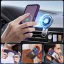 Strong Magnetic for Moto G 5G 2025 Case with Stand,Fit for MagSafe,360Rotatable Ring Designed,Translucent Matte Texture Protective Military Grade Shockproof,All Purple