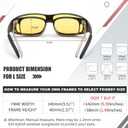 FEISEDY Night Driving Sunglasses Polarized Fit Over Sunglasses for Men, Yellow Lenses, Anti Glare Glasses B0225
